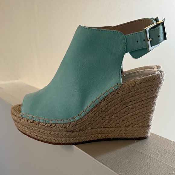 Kenneth Cole Suede Wedge Espadrille NWOT - Picture 2 of 10